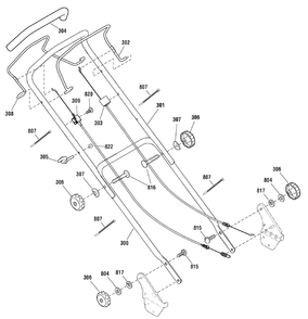 Handle Assembly (881243ha) Diagram and Parts List for 881243-MXTH675 2011 Briggs and Stratton Lawn Mower